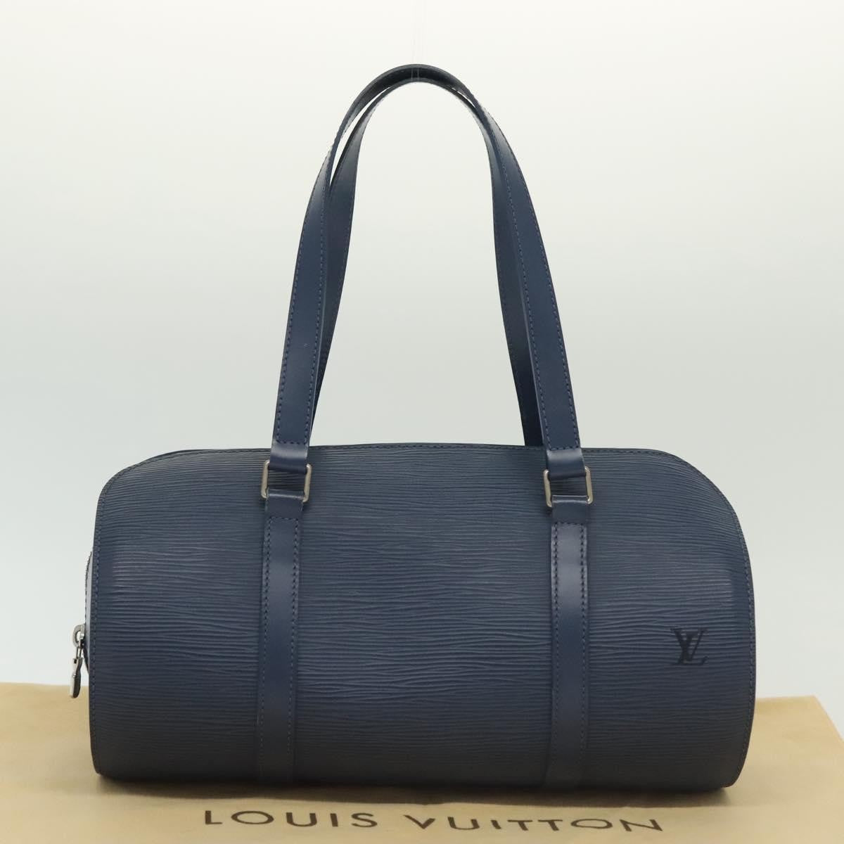 Louis Vuitton Soufflot Handbag Epi Leather, BLUE, LEATHER, Shoulder bag