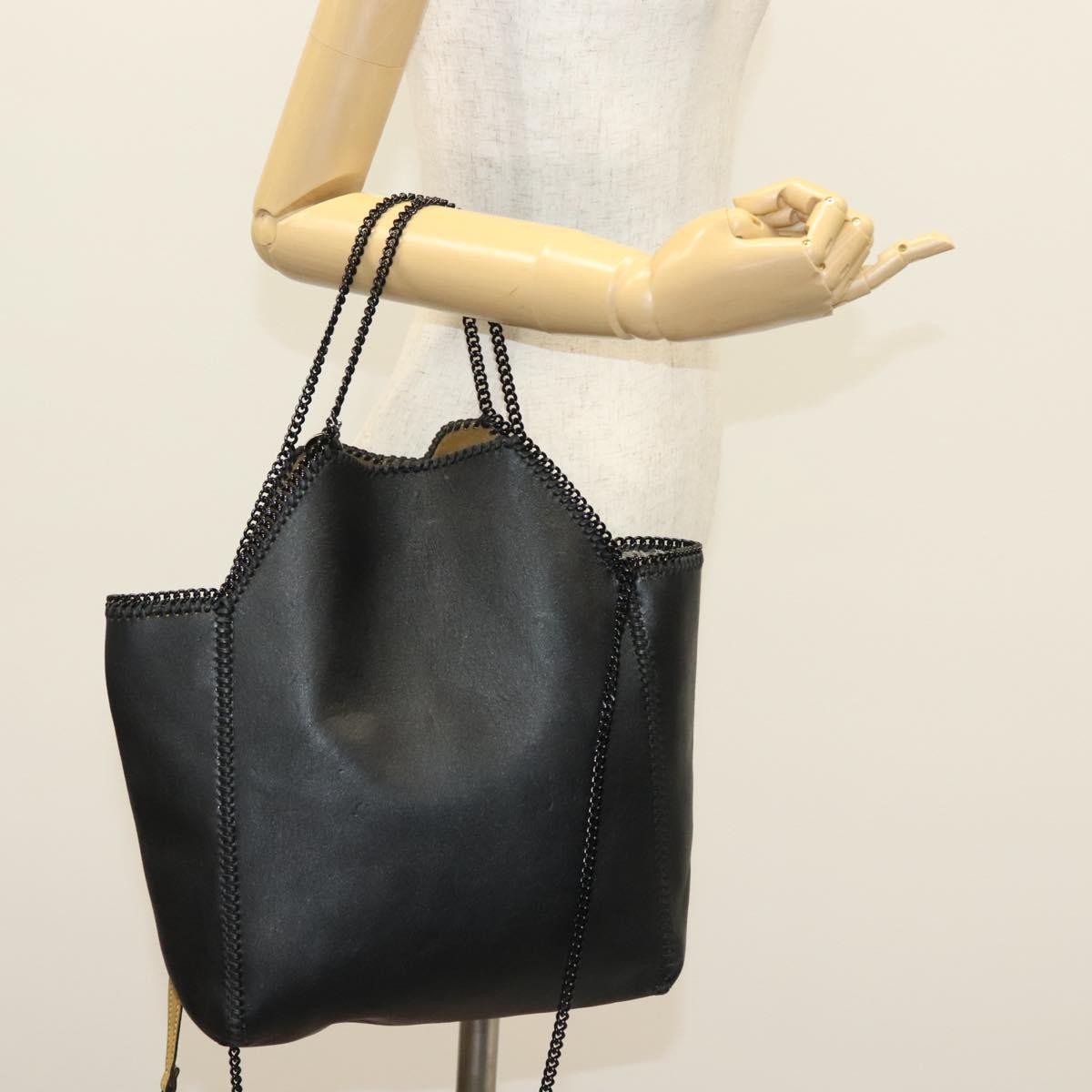 Stella McCartney Falabella Reversible Tote Faux Leather, BLACK, LEATHER, Tote bag