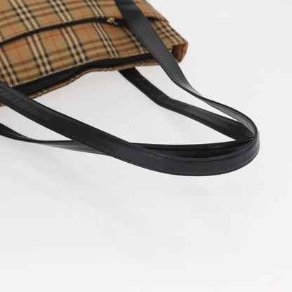 Burberry Nova check Shoulder bag Canvas, BEIGE, CANVAS, Shoulder bag
