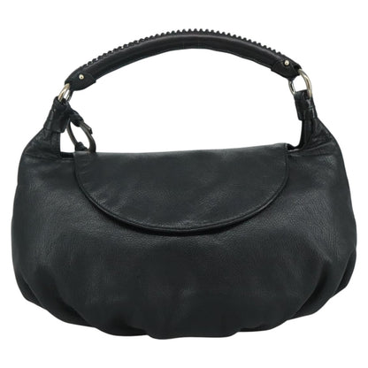 Salvatore Ferragamo Flap Handbag Leather, BLACK, LEATHER, Handbag