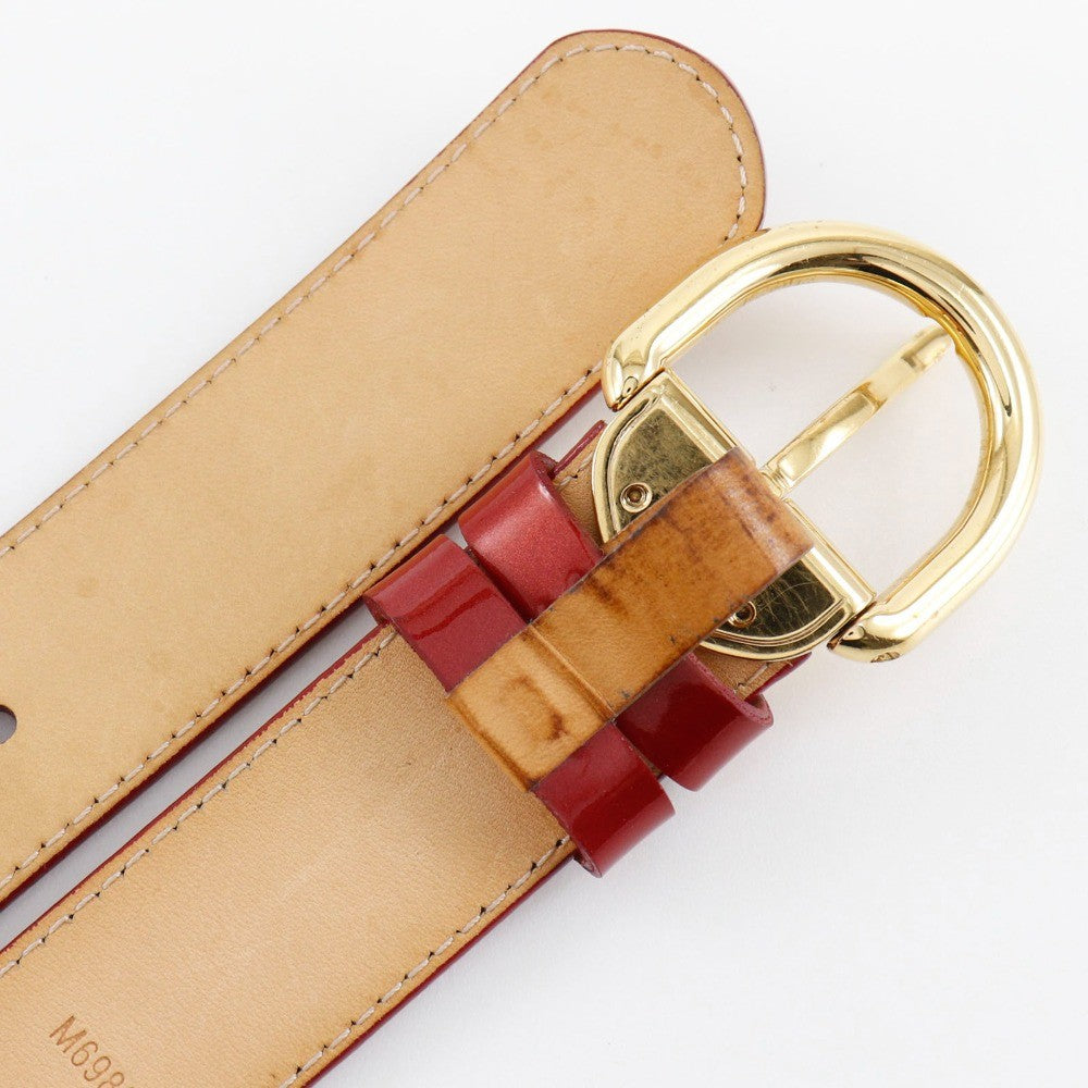 Louis Vuitton Ceinture Belt Monogram Vernis, RED, PATENT_LEATHER, Belts