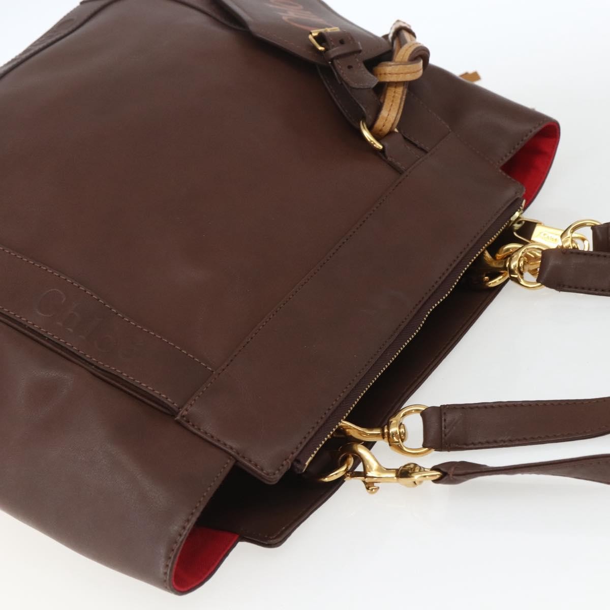 Chloe Eden Tote bag Leather, BROWN, LEATHER, Tote bag