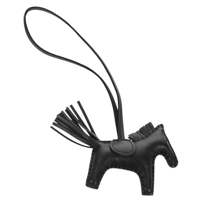 Hermes So Black GriGri Rodeo Bag Charm Leather, BLACK, LEATHER, Charms and Keychains