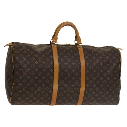 Louis Vuitton Keepall Bag Monogram Canvas, BROWN, CANVAS, Travel bag