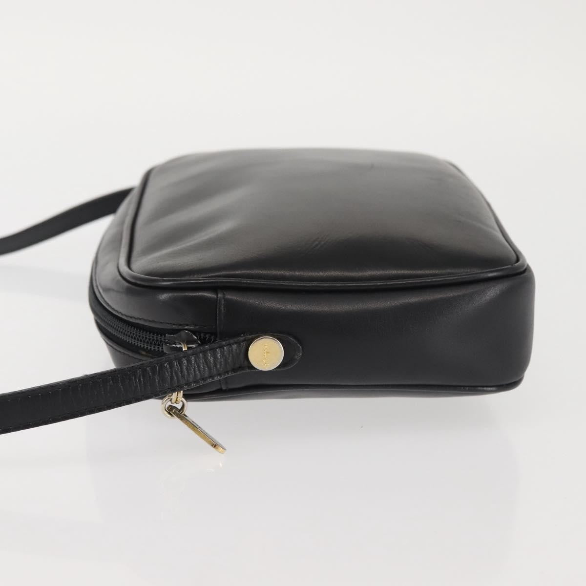 Salvatore Ferragamo Vala Shoulder Bag Leather, BLACK, LEATHER, Shoulder bag
