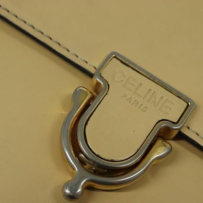 Celine Shoulder Bag Leather, BEIGE, LEATHER, Shoulder bag
