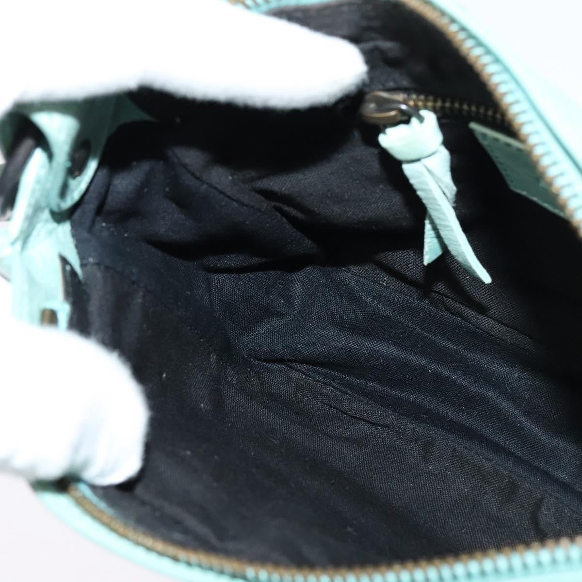 Balenciaga Hip Classic Studs Crossbody Bag Leather, BLUE, LEATHER, Shoulder bag