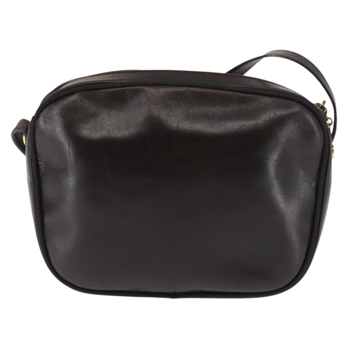 Salvatore Ferragamo Vara Bow camera Shoulder Bag Leather, BROWN, LEATHER, Shoulder bag