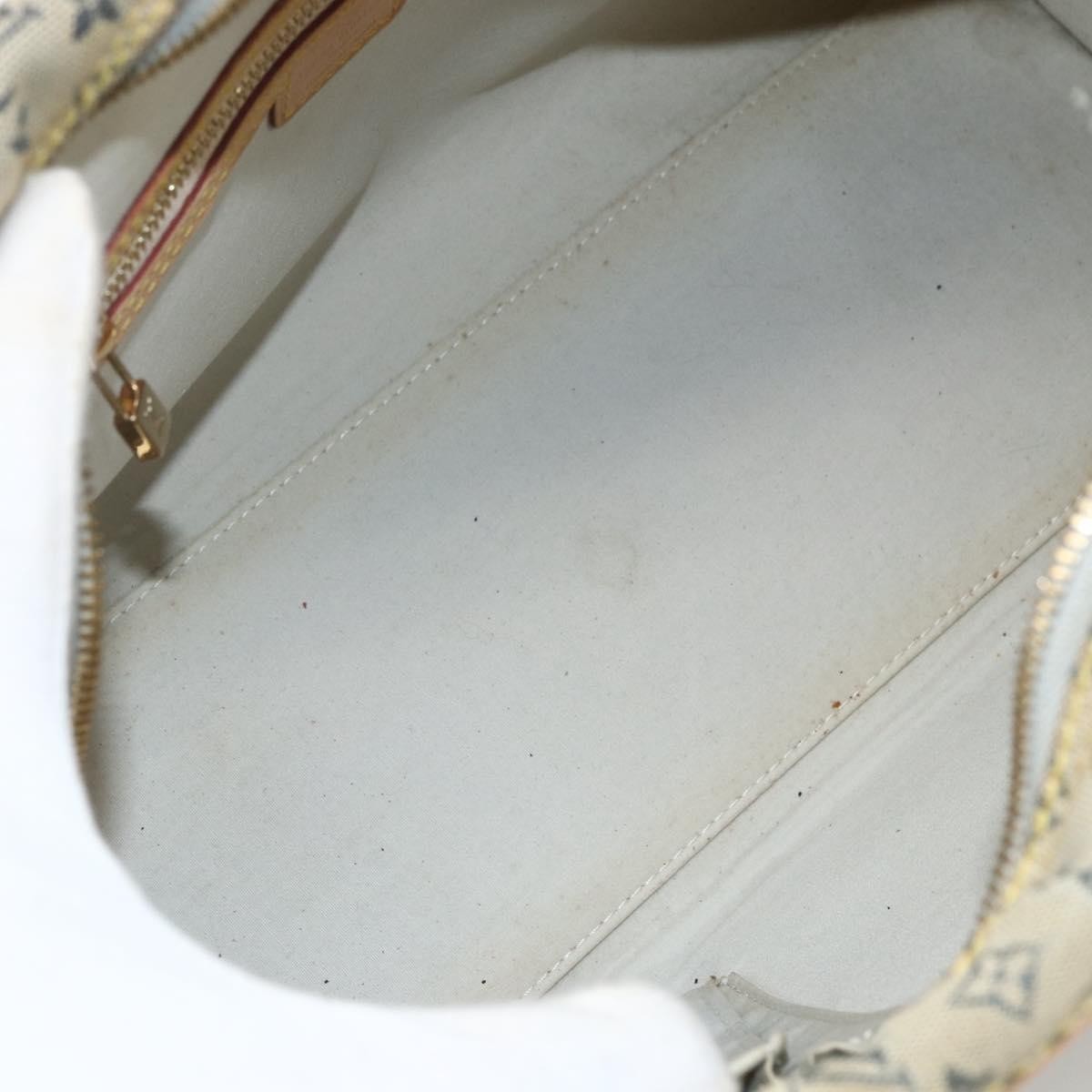 Louis Vuitton Marie Handbag Mini Lin, BLUE, CANVAS, Handbag