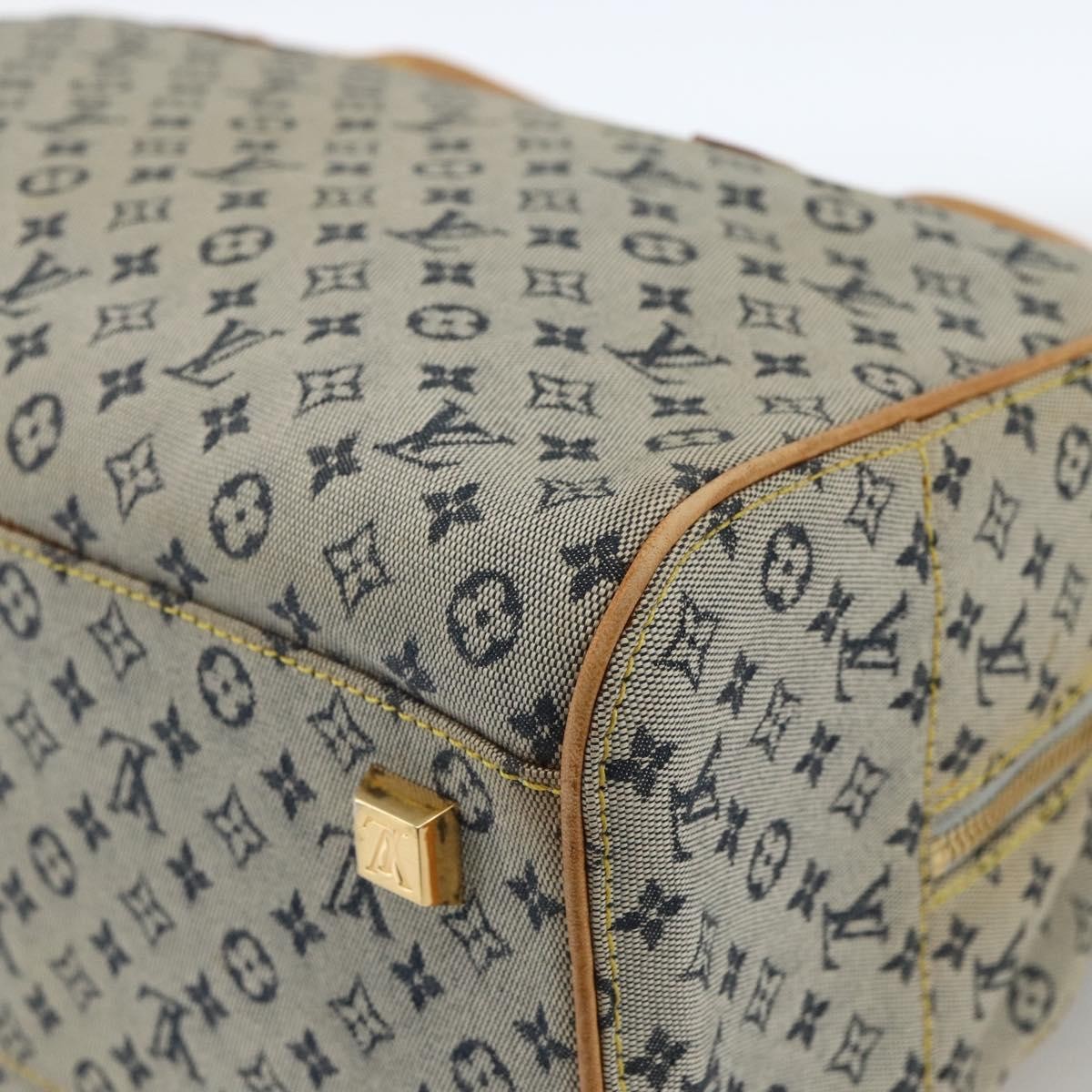 Louis Vuitton Marie Handbag Mini Lin, BLUE, CANVAS, Handbag