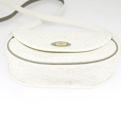 Christian Dior Vintage Honeycomb Shoulder Bag Canvas, WHITE, CANVAS, Shoulder bag