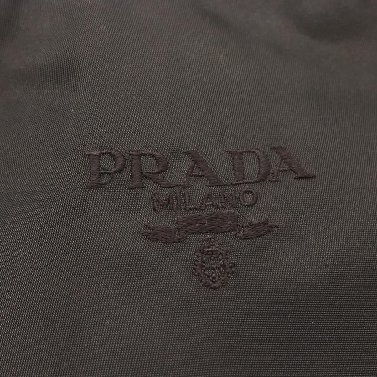 Prada Resin chain shoulder bag Nylon, BROWN, NYLON, Shoulder bag