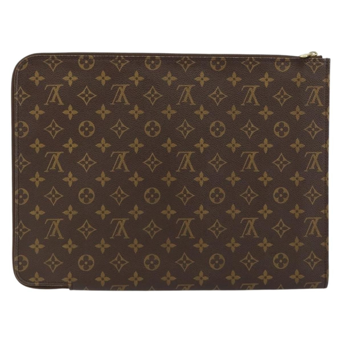 Louis Vuitton Poche Documents Monogram Canvas, BROWN, CANVAS, Briefcase