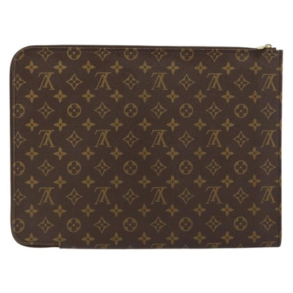 Louis Vuitton Poche Documents Monogram Canvas, BROWN, CANVAS, Briefcase