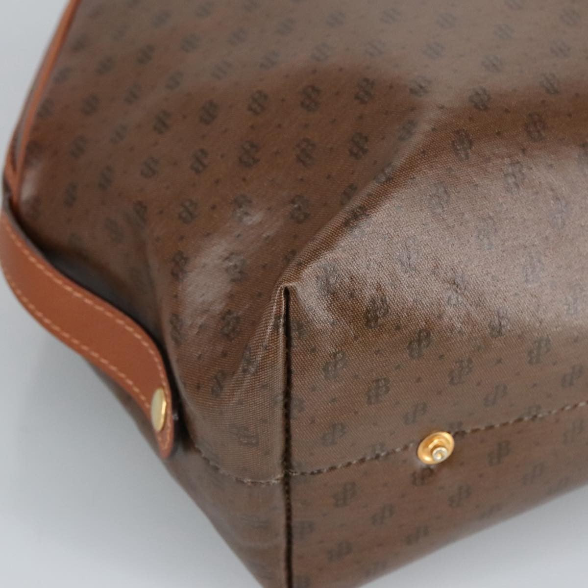 Bally Vintage Tote Bag Canvas, BROWN, CANVAS, Tote bag