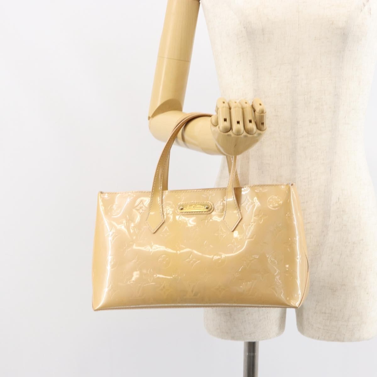 Louis Vuitton Wilshire Handbag Monogram Vernis, BEIGE, PATENT_LEATHER, Tote bag