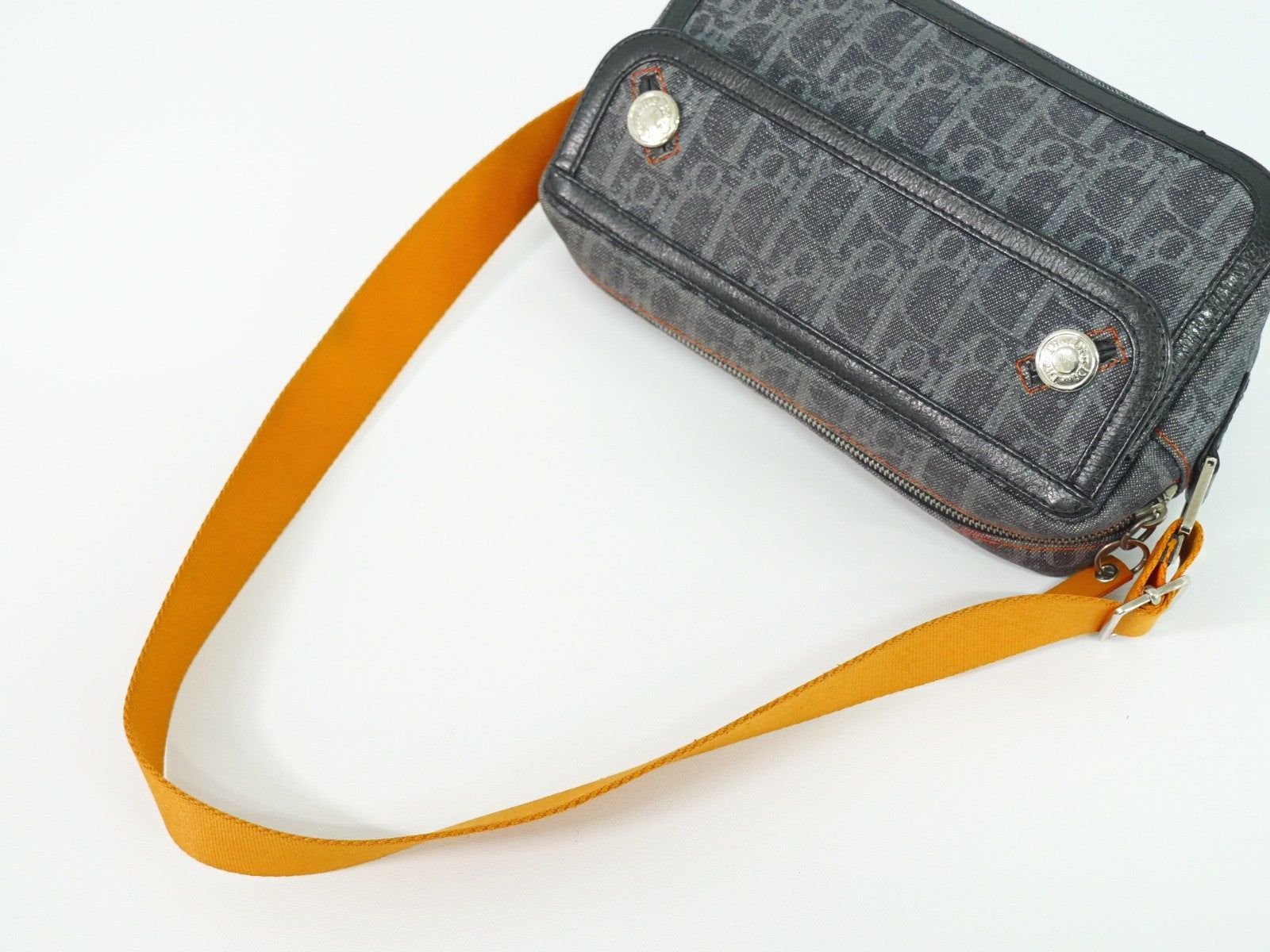 Christian Dior Flight Shoulder Bag Denim, NAVY, DENIM_JEANS, Shoulder bag
