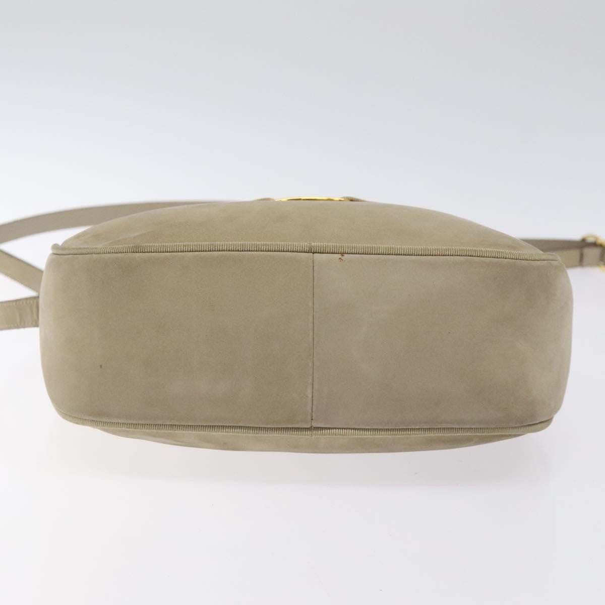 Salvatore Ferragamo Vala Shoulder Bag Suede, BEIGE, SUEDE, Shoulder bag