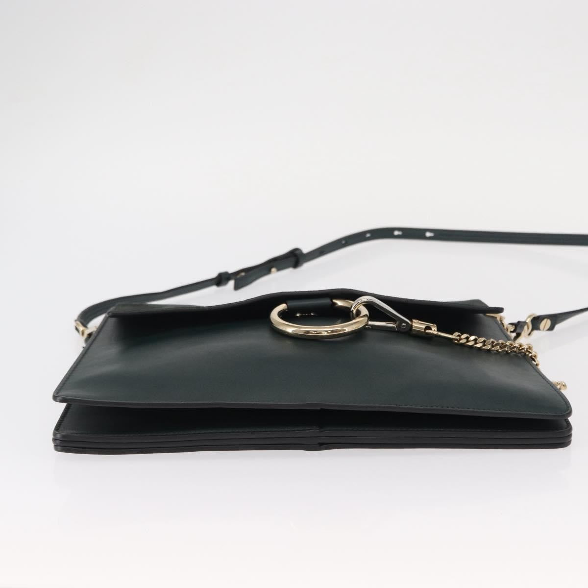 Chloe Faye Shoulder Bag Leather and Suede, KHAKI, SUEDE, Shoulder bag