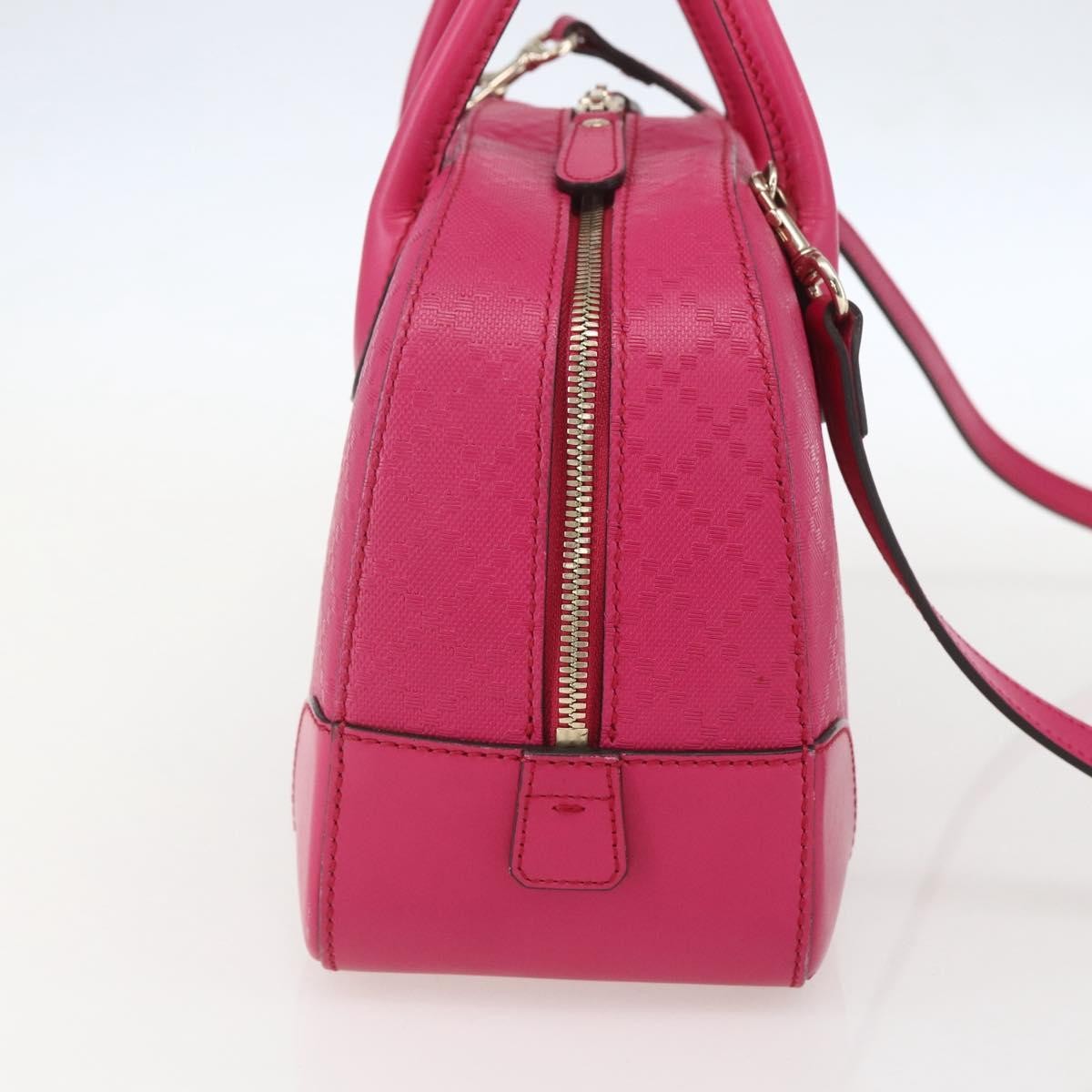 Gucci Bright Top Handle Bag Diamante Leather, PINK, LEATHER, Handbag