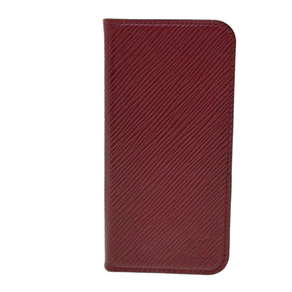 Louis Vuitton iPhone X / XS Folio Epi Leather, BURGUNDY, LEATHER, Tech accessory