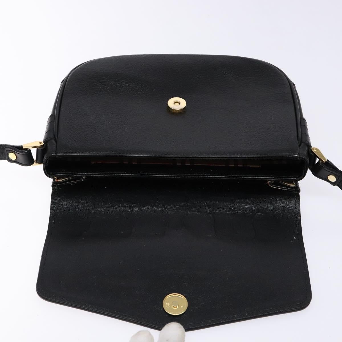 Burberry Flap Shoulder Bag Leather, BLACK, LEATHER, Shoulder bag