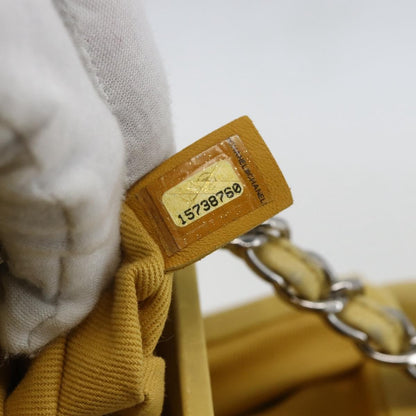 Chanel Just Mademoiselle Bag Quilted Aged Calfskin, YELLOW, LEATHER, Shoulder bag