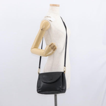 Gucci Vintage Flap Shoulder Bag Leather, BLACK, LEATHER, Shoulder bag