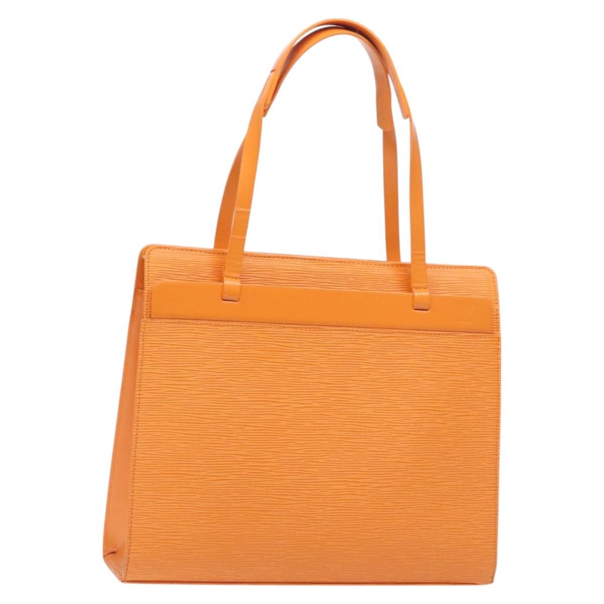 Louis Vuitton Croisette Handbag Epi Leather, ORANGE, LEATHER, Handbag