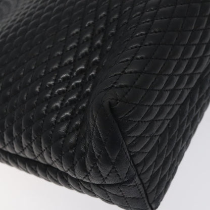 Bally Vintage Chain Shoulder Bag Quilted Leather, BLACK, LEATHER, Shoulder bag