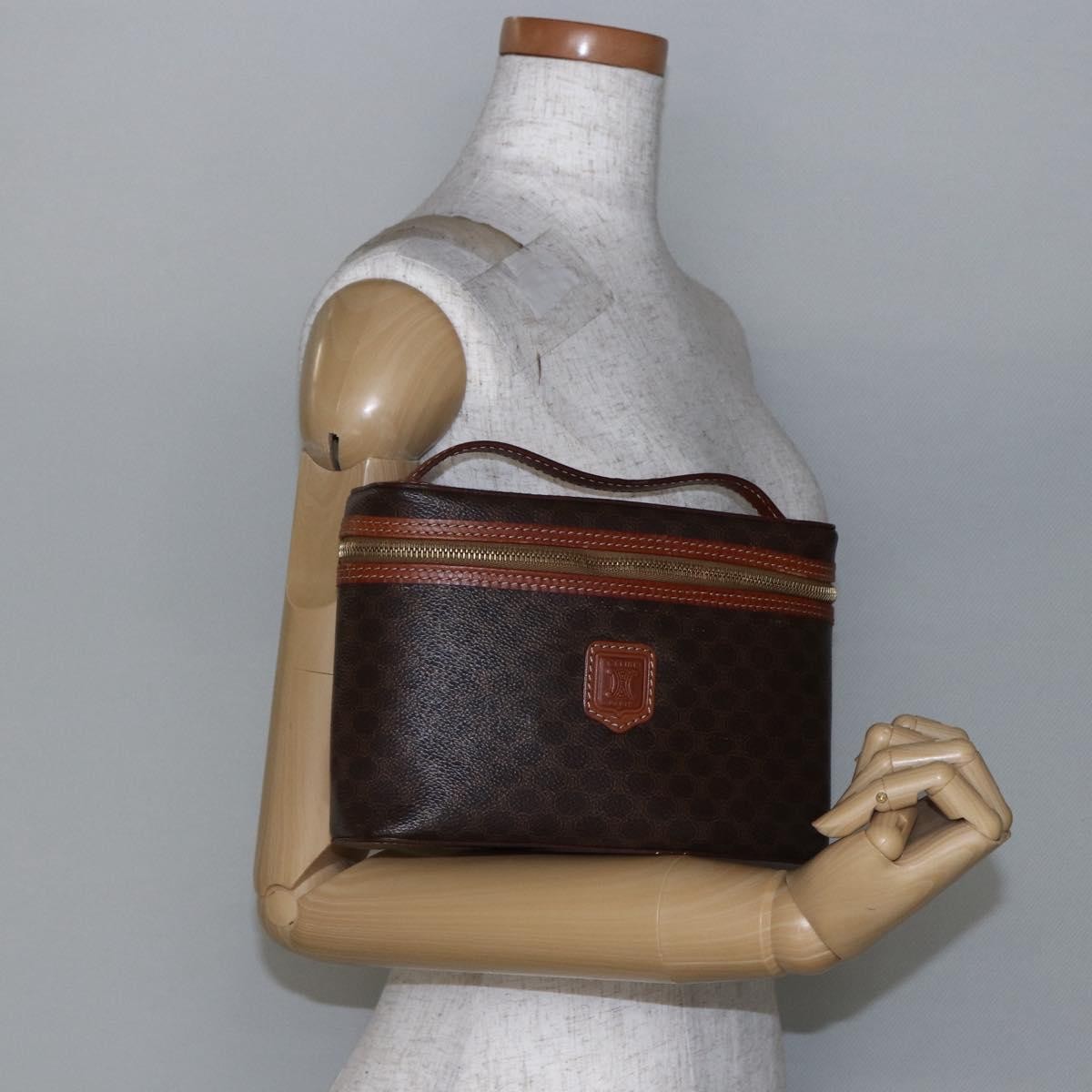 Celine Macadam Vanity Bag Canvas, BROWN, CANVAS, Travel bag