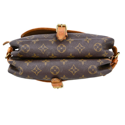Louis Vuitton Saumur Handbag Monogram Canvas, Brown, Canvas, Shoulder Bag