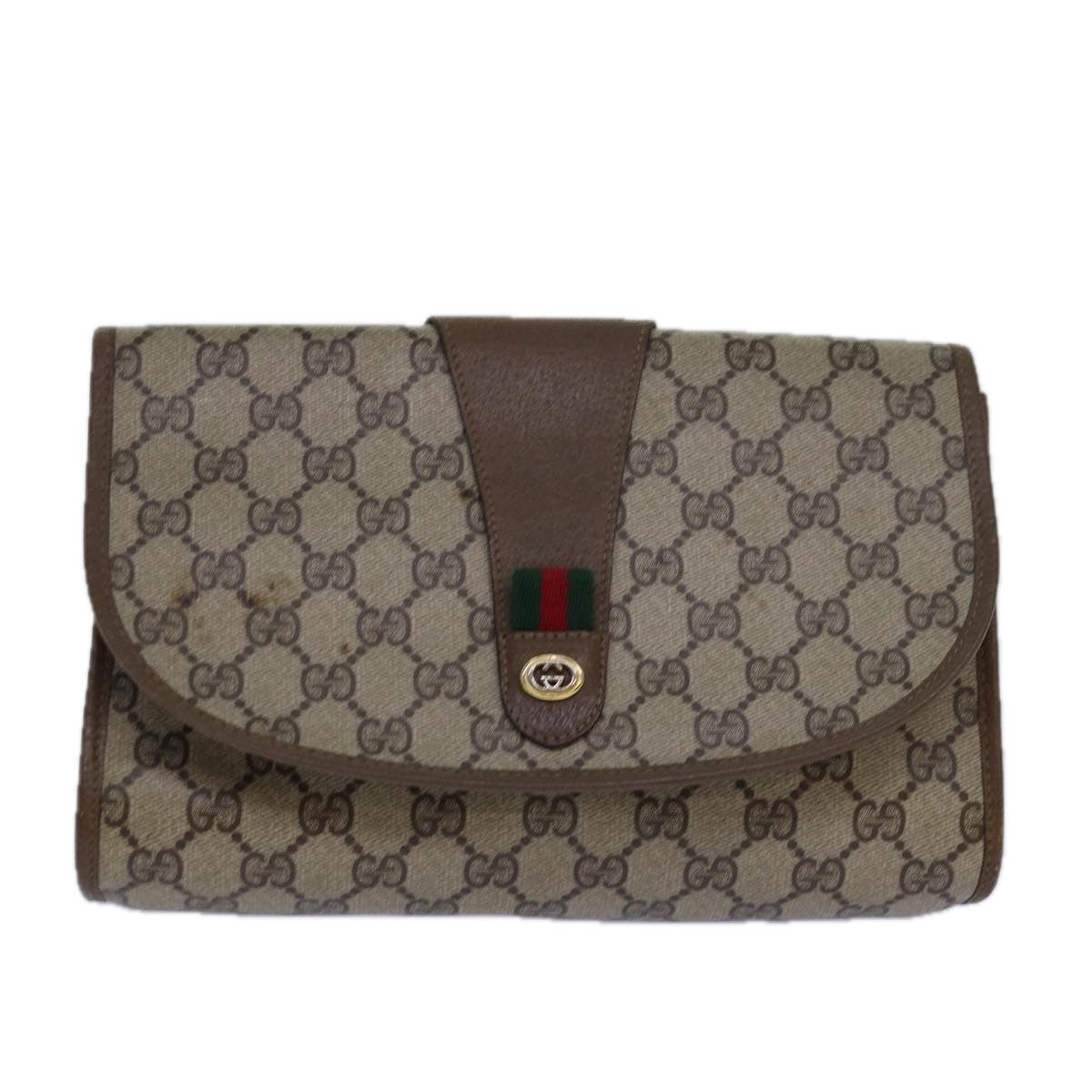 Gucci Vintage old clutch Canvas, BEIGE, CANVAS, Clutche & pouche