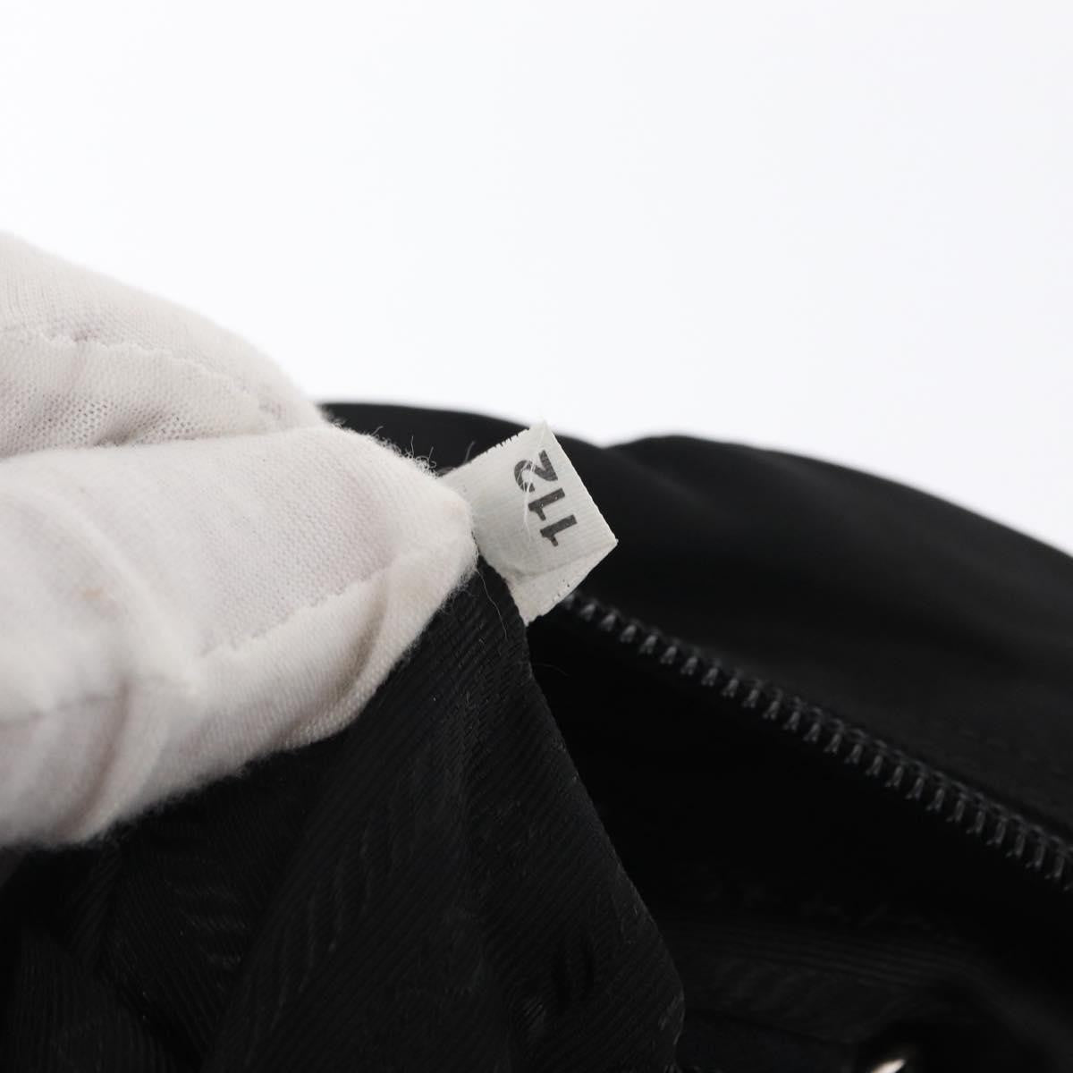 Prada Vintage Zip Handbag Tessuto, BLACK, NYLON, Handbag