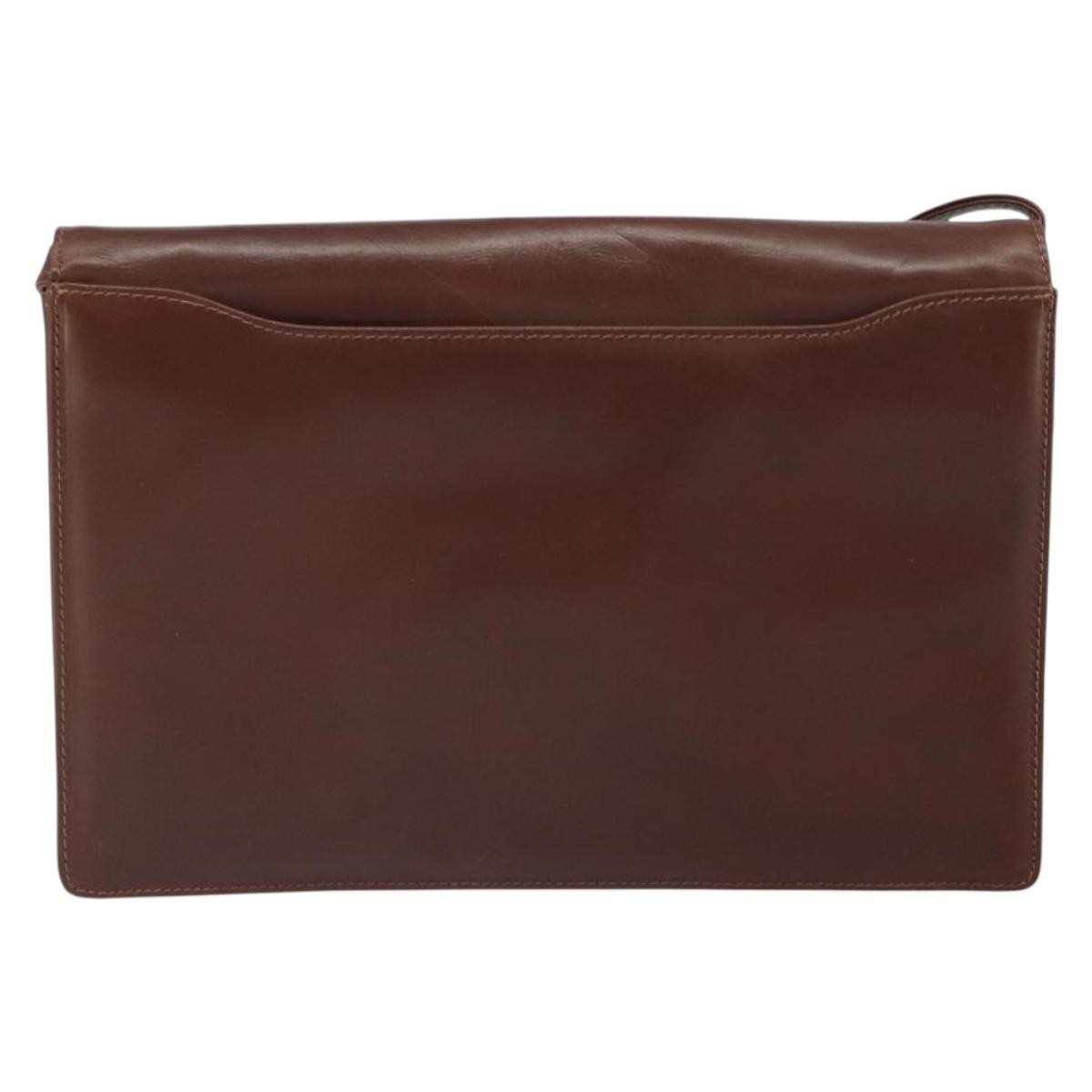 Valentino Garavani Vintage shoulder bag Leather, BROWN, LEATHER, Shoulder bag