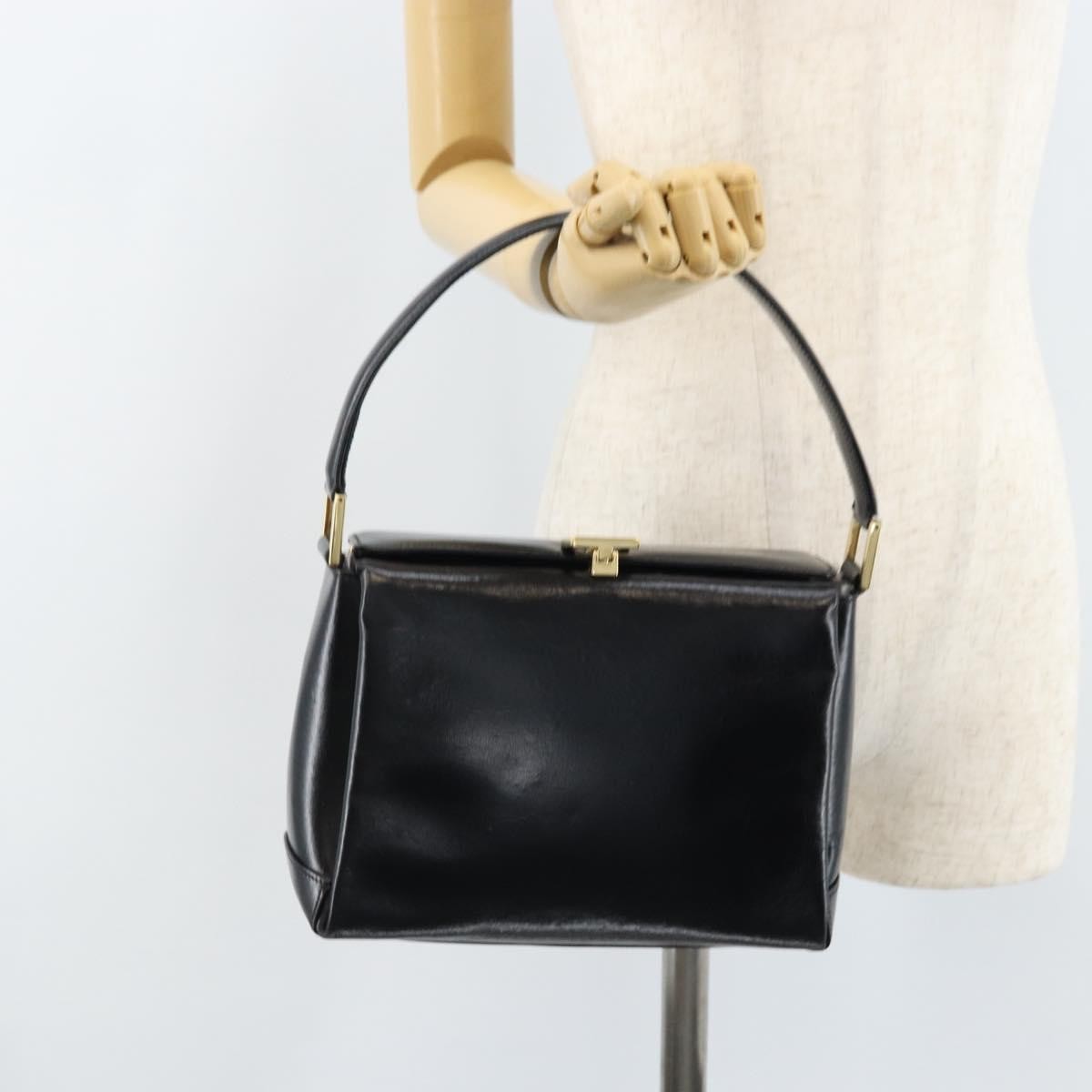 Gucci Vintage Convertible Box Crossbody Bag Leather, BLACK, LEATHER, Handbag