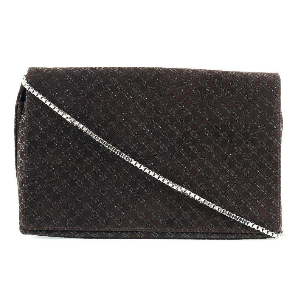 Salvatore Ferragamo Shoulder Bag Suede, BROWN, SUEDE, Shoulder bag