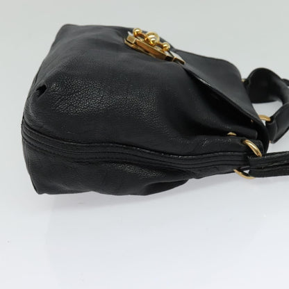 Chloe Elsie Satchel Leather, BLACK, LEATHER, Handbag