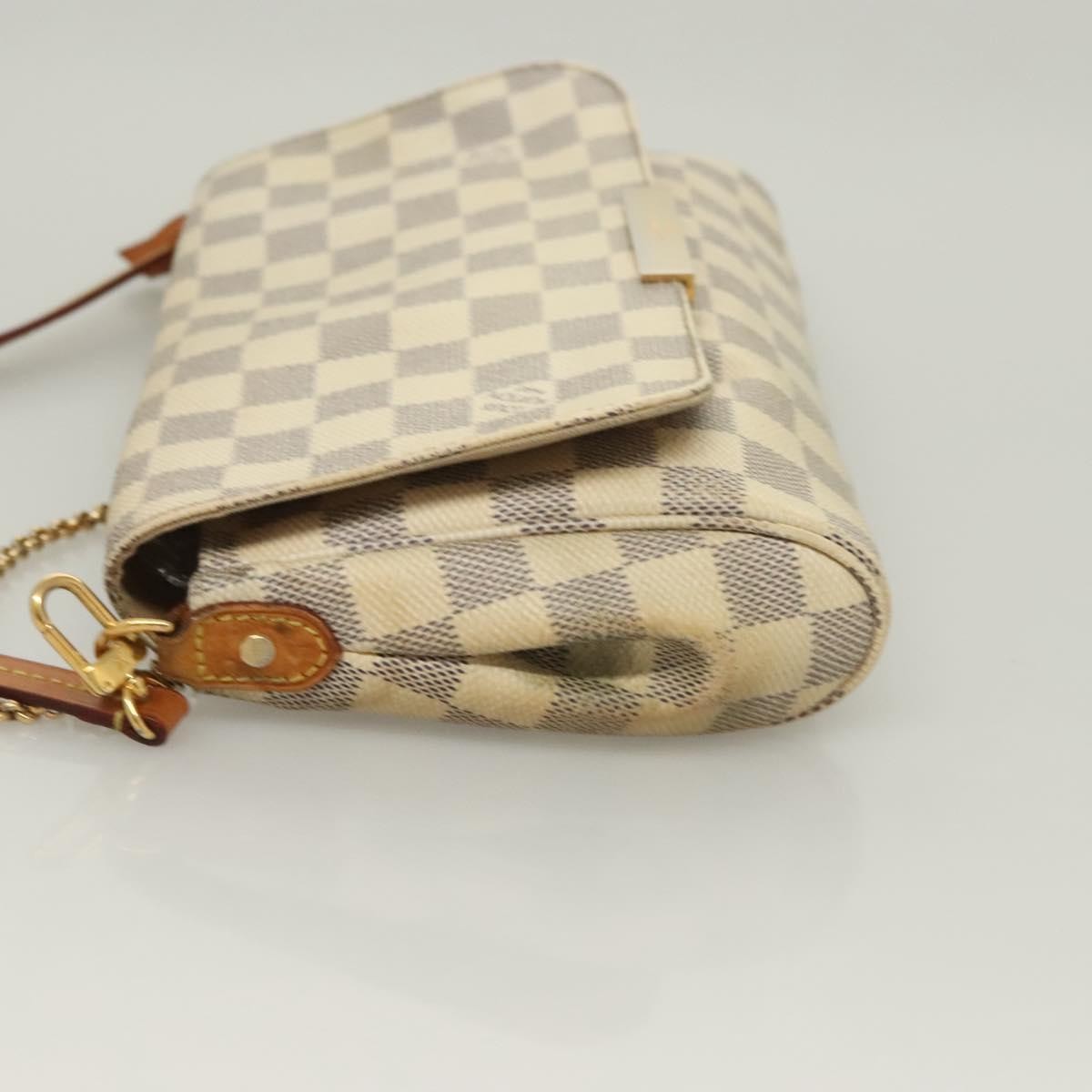 Louis Vuitton Favorite Handbag Damier, WHITE, CANVAS, Handbag