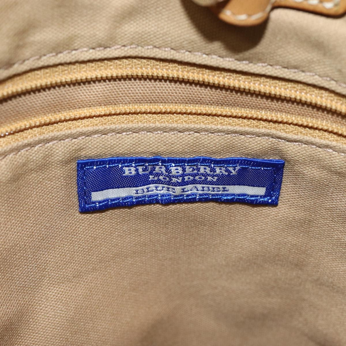 Burberry Nova Check Blue Label Nylon, Brown, Nylon, Tote Bag