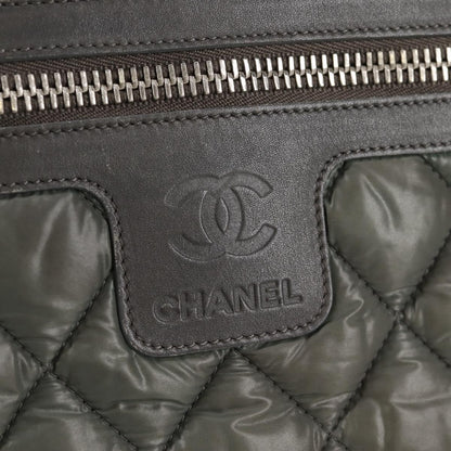 Chanel Coco Cocoon Messenger Bag Quilted Nylon, KHAKI, NYLON, Crossbody bag