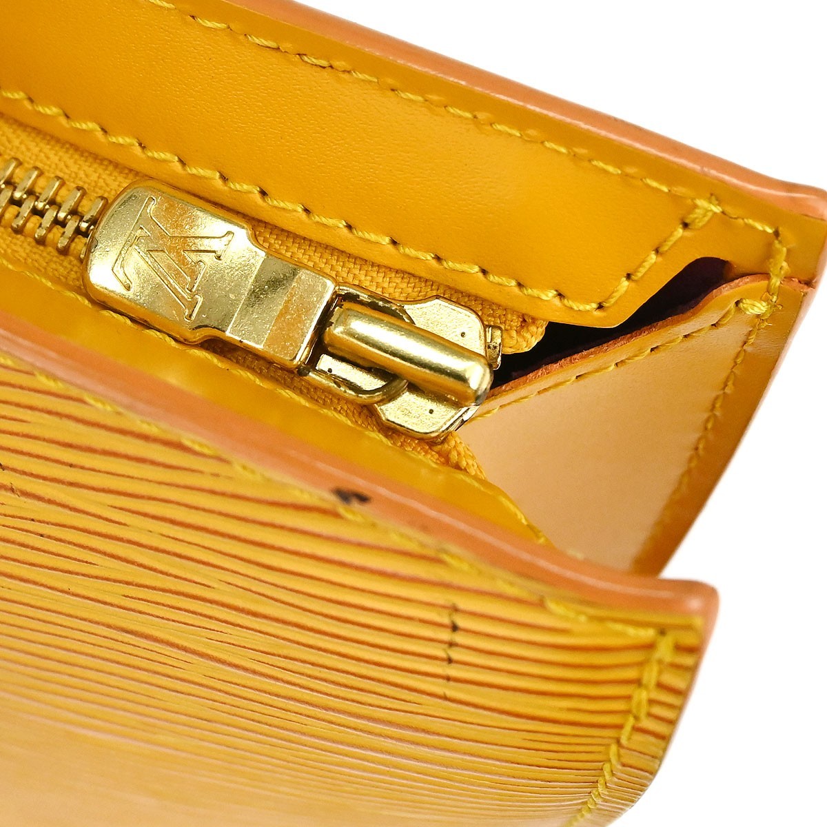 Louis Vuitton Saint Jacques Handbag Epi Leather, Yellow, Leather, Shoulder Bag
