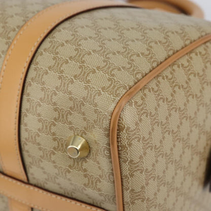 Celine Vintage Duffle Bag Macadam Coated Canvas, BEIGE, CANVAS, Travel bag