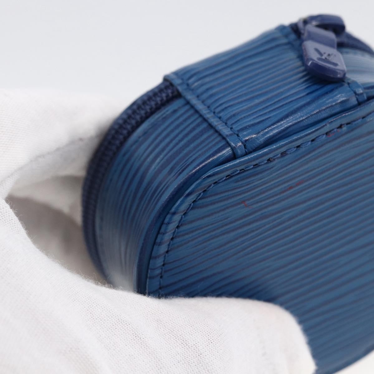 Louis Vuitton Ecrin Bijoux Jewelry Case Epi Leather, BLUE, LEATHER, Clutche & pouche