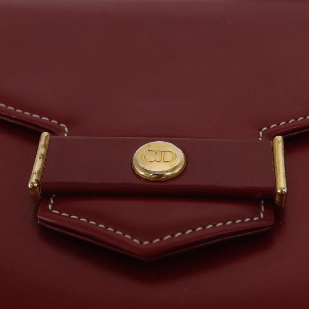 Christian Dior Vintage CD Logo Shoulder Bag Leather, RED, LEATHER, Shoulder bag