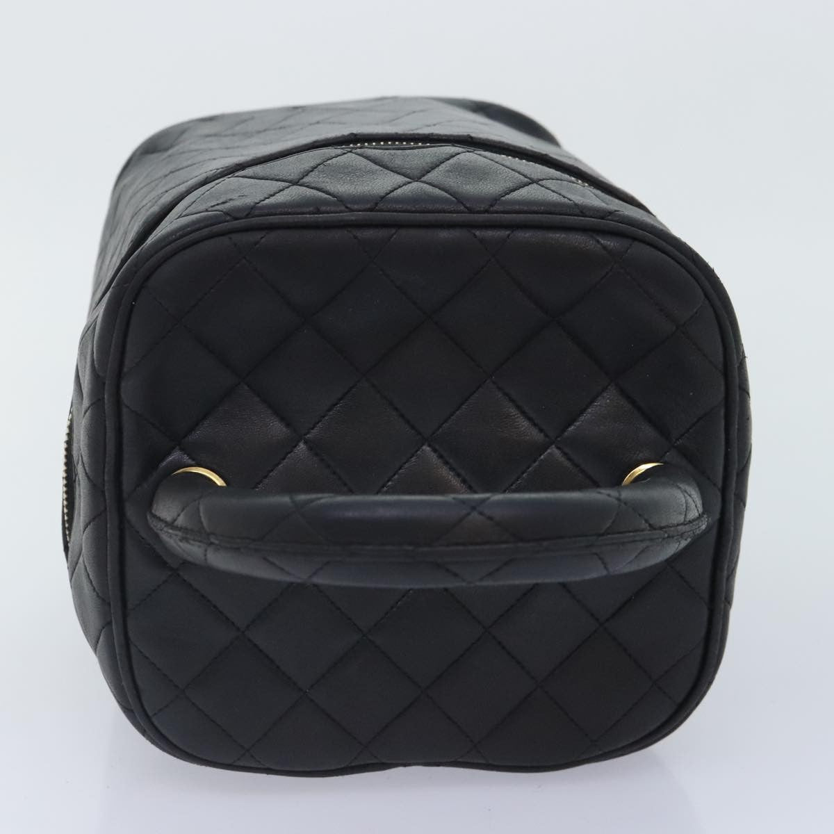 Chanel Vanity pouch Leather, BLACK, LEATHER, Toiletry Case