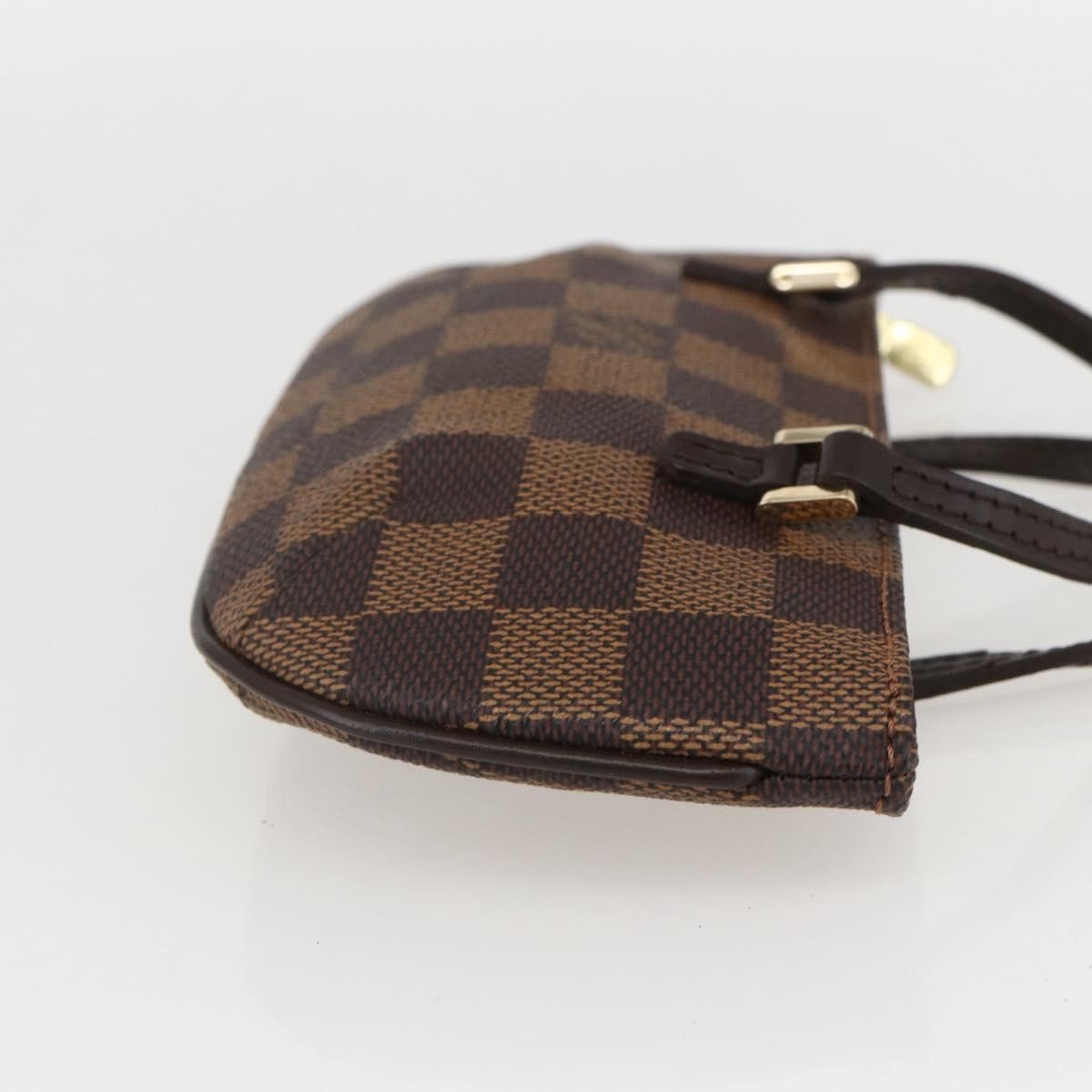 Louis Vuitton Manosque Pochette Damier, BROWN, CANVAS, Clutche & pouche