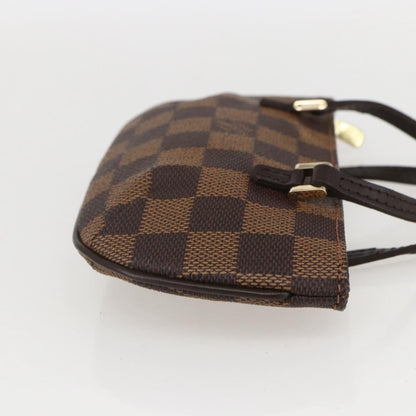 Louis Vuitton Manosque Pochette Damier, BROWN, CANVAS, Clutche & pouche