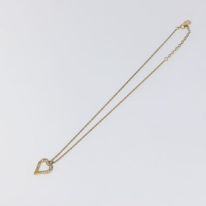 Christian Dior Logo Heart Pendant Necklace Metal, GOLD, METAL, Necklace