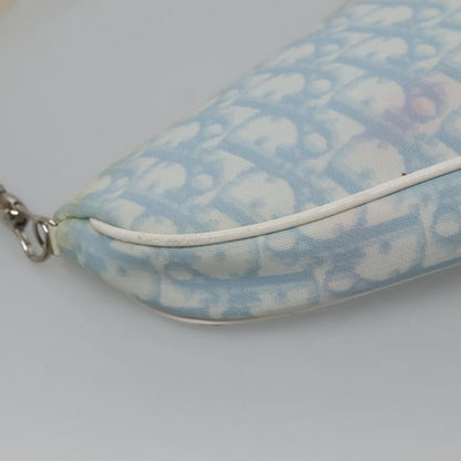 Christian Dior Vintage Saddle Bag Diorissimo Canvas, BLUE, CANVAS, Crossbody bag